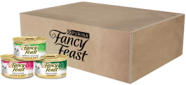 Fancy Feast custom wet cat food variety pack box, classic recipes