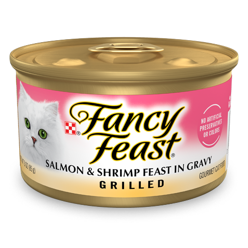 Grilled Salmon & Shrimp Feast In Gravy