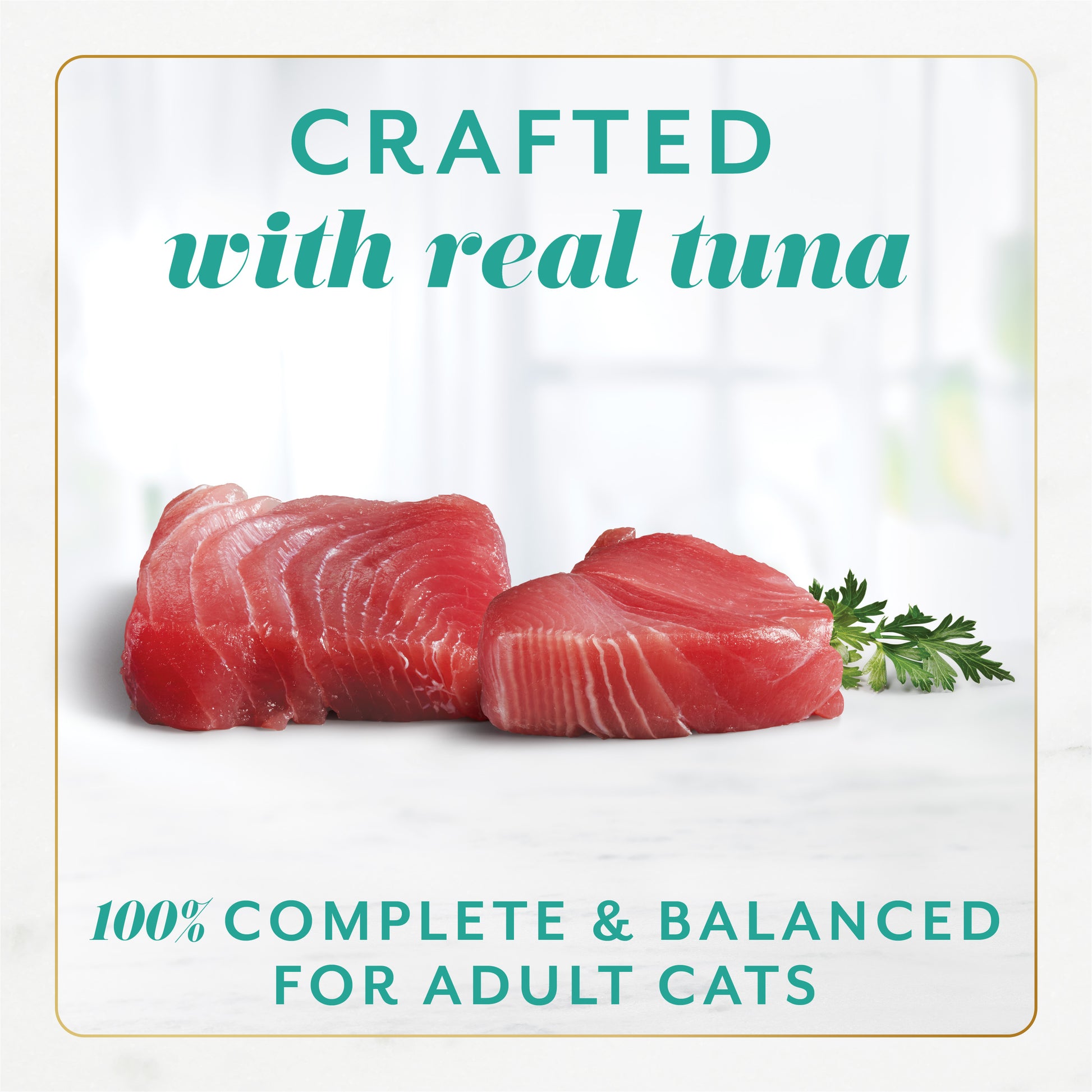 Crafted with real tuna. 100% complete and balanced for adult cats