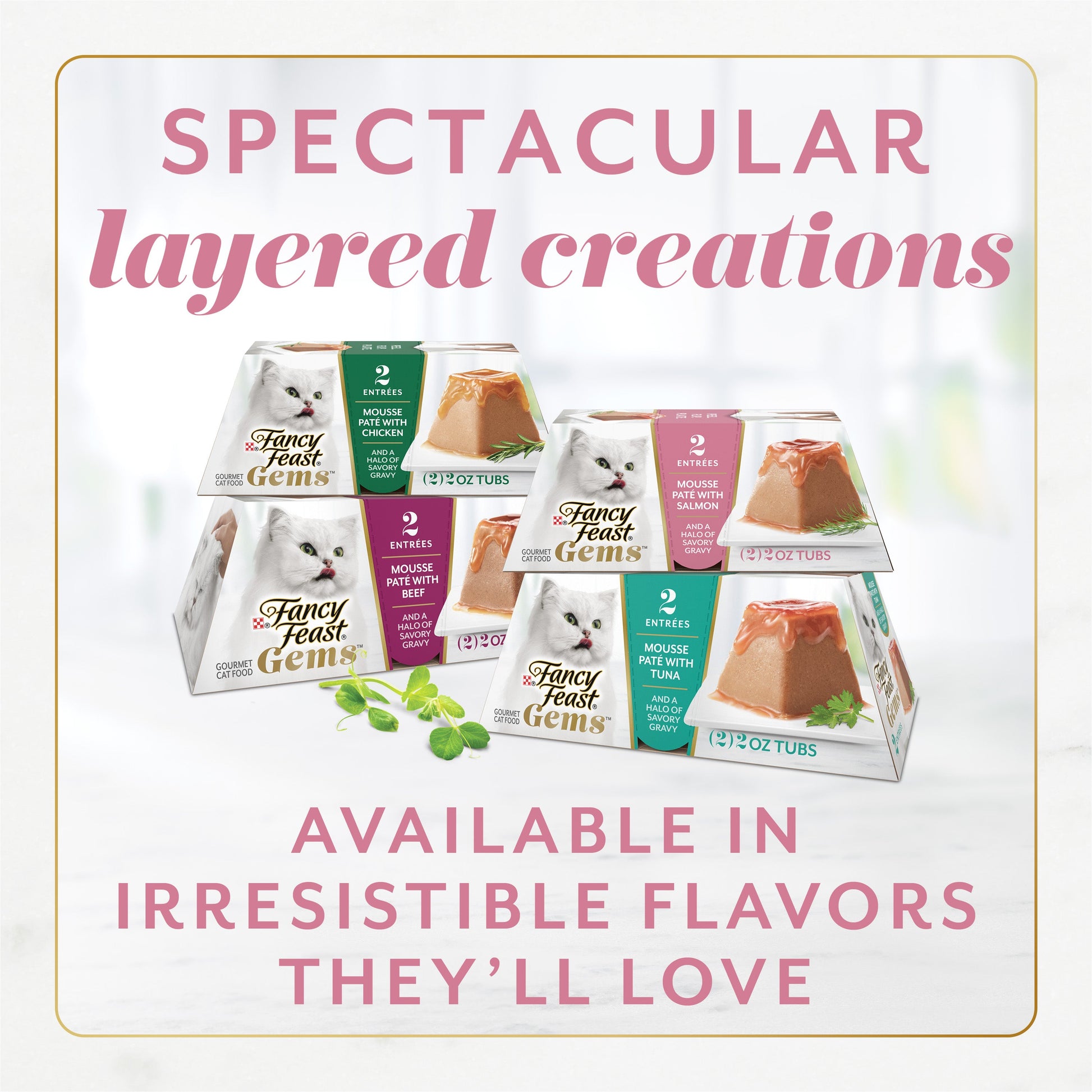 Spectacular layered creations, available in irresistible flavors they'll love